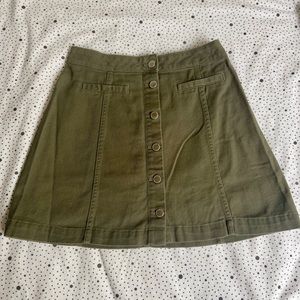 H&M Army Green Mini Skirt